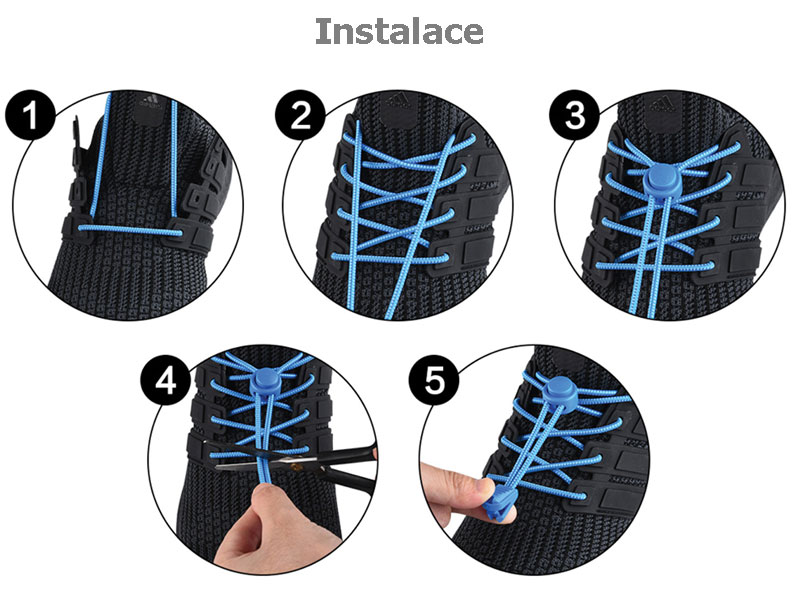 Elastické tkaničky reflexní světle modré