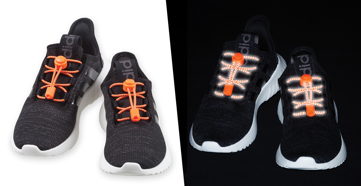 Elastické tkaničky reflexní tmavě růžové