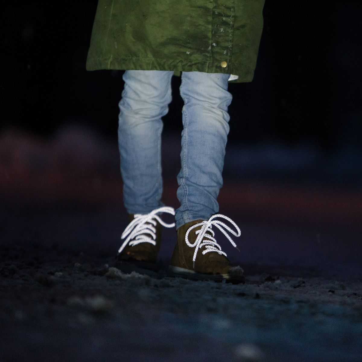 Reflexní tkaničky kulaté oranžové 120 cm