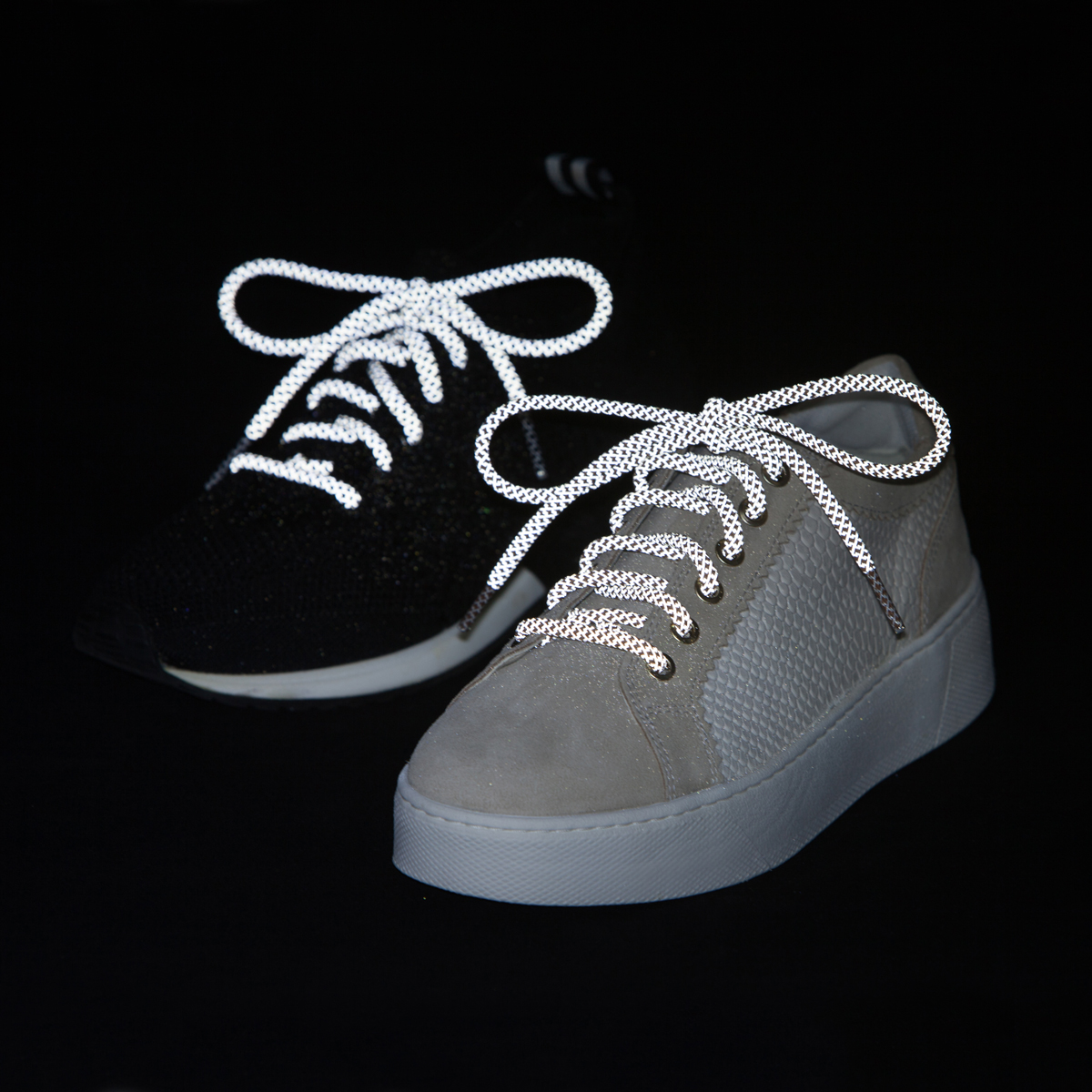 Reflexní tkaničky kulaté oranžové 120 cm