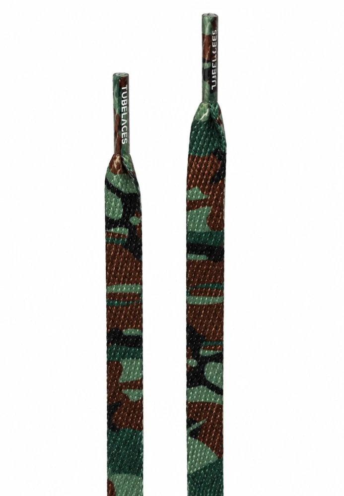 Maskáčové tkaničky TUBELACES Camo green