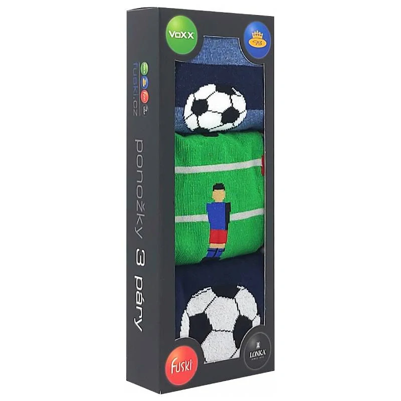 Pánské ponožky VoXX Debox 3 páry fotbal