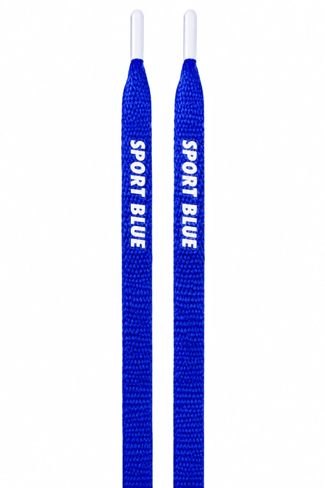 Tkaničky TUBELACES GOLD modrá/nápis SPORT BLUE