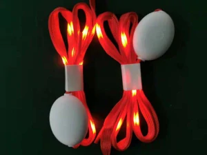 Svítící tkaničky červené 120 cm