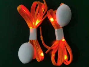 Svítící tkaničky oranžové 120 cm