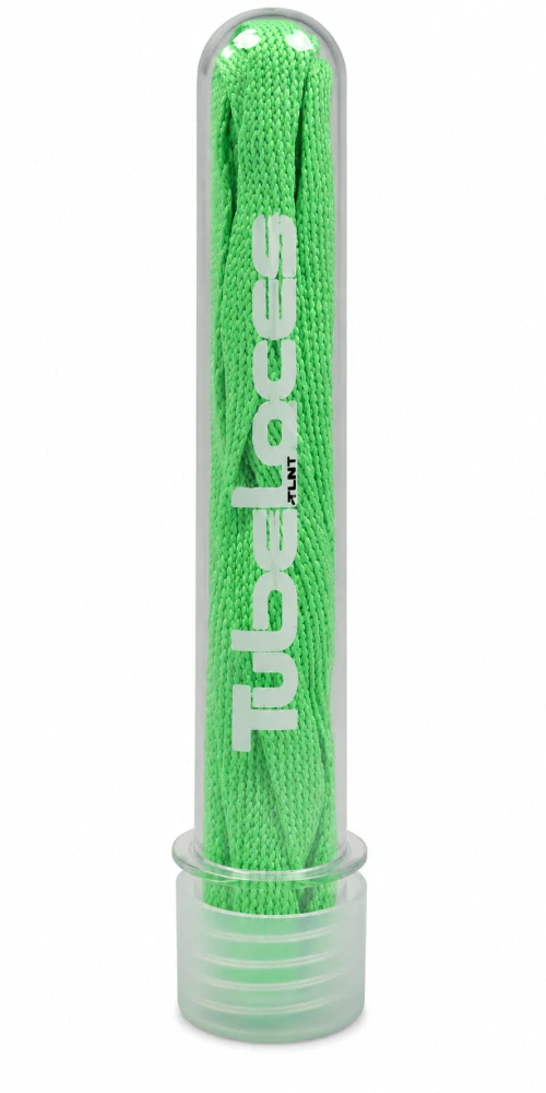 Zelené tkaničky neonové TUBELACES Neongreen