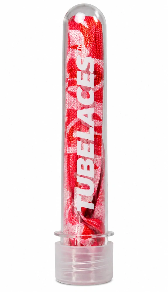 Maskáčové tkaničky TUBELACES Camo pink