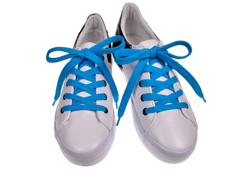 Ploché tkaničky Skate Světle modré