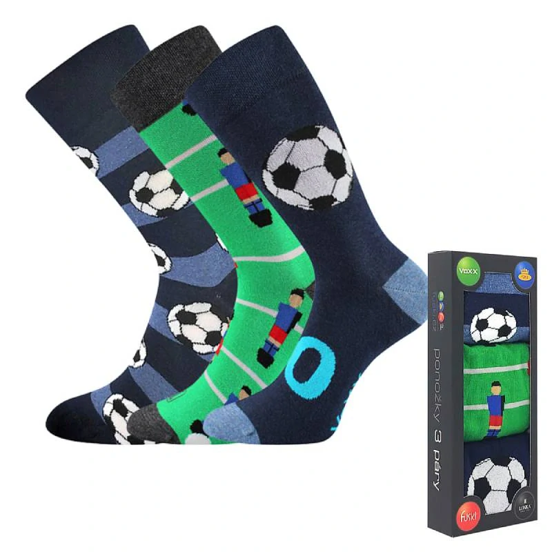 Pánské ponožky VoXX Debox 3 páry fotbal