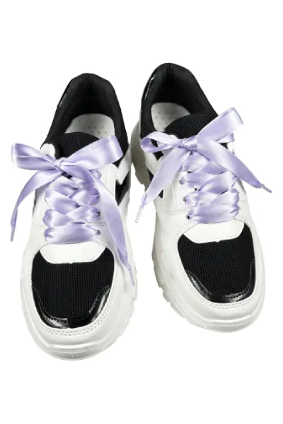 Luxusní saténové tkaničky fialové