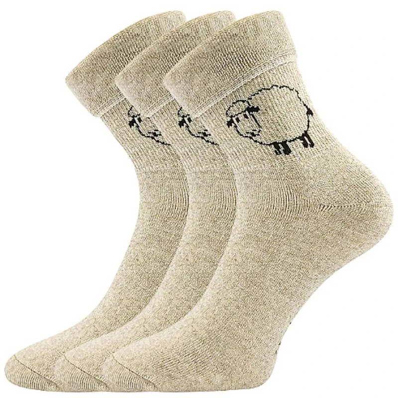 Ponožky Boma® OVEČKANA režné melé