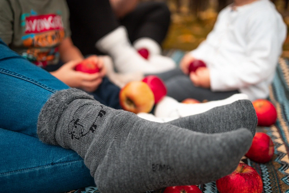 Ponožky Boma® OVEČKANA tmavě šedé melé