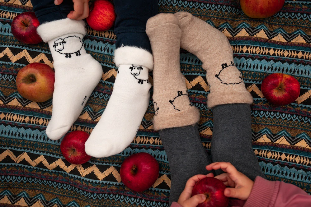 Ponožky Boma® OVEČKANA smetanové