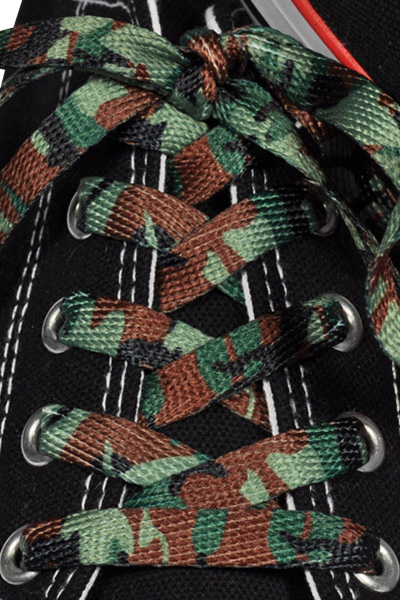 Maskáčové tkaničky TUBELACES Camo green