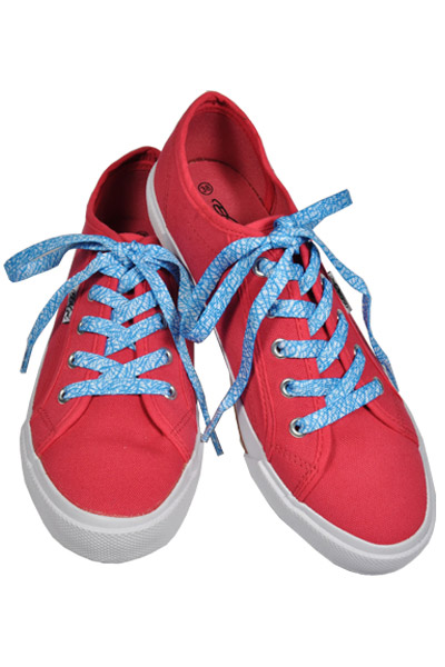 Modrobílé tkaničky TUBELACES Elephant blue/white