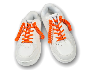 Spirálové tkaničky dětské neonově oranžové