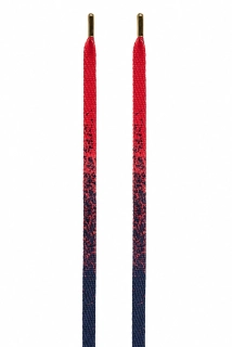 Tkaničky TUBELACES GOLD červená/modrá