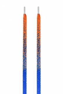 Tkaničky TUBELACES GOLD oranžová/modrá