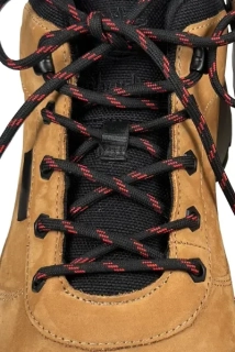 Trekové tkaničky kulaté černočervené